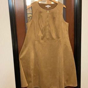 Brown suede dress